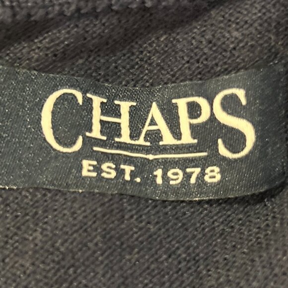 Chap's NWT SZ XXL Mens Navy Stripe 1/4 Zip Sweater Preppy Old Money Office - Picture 9 of 11